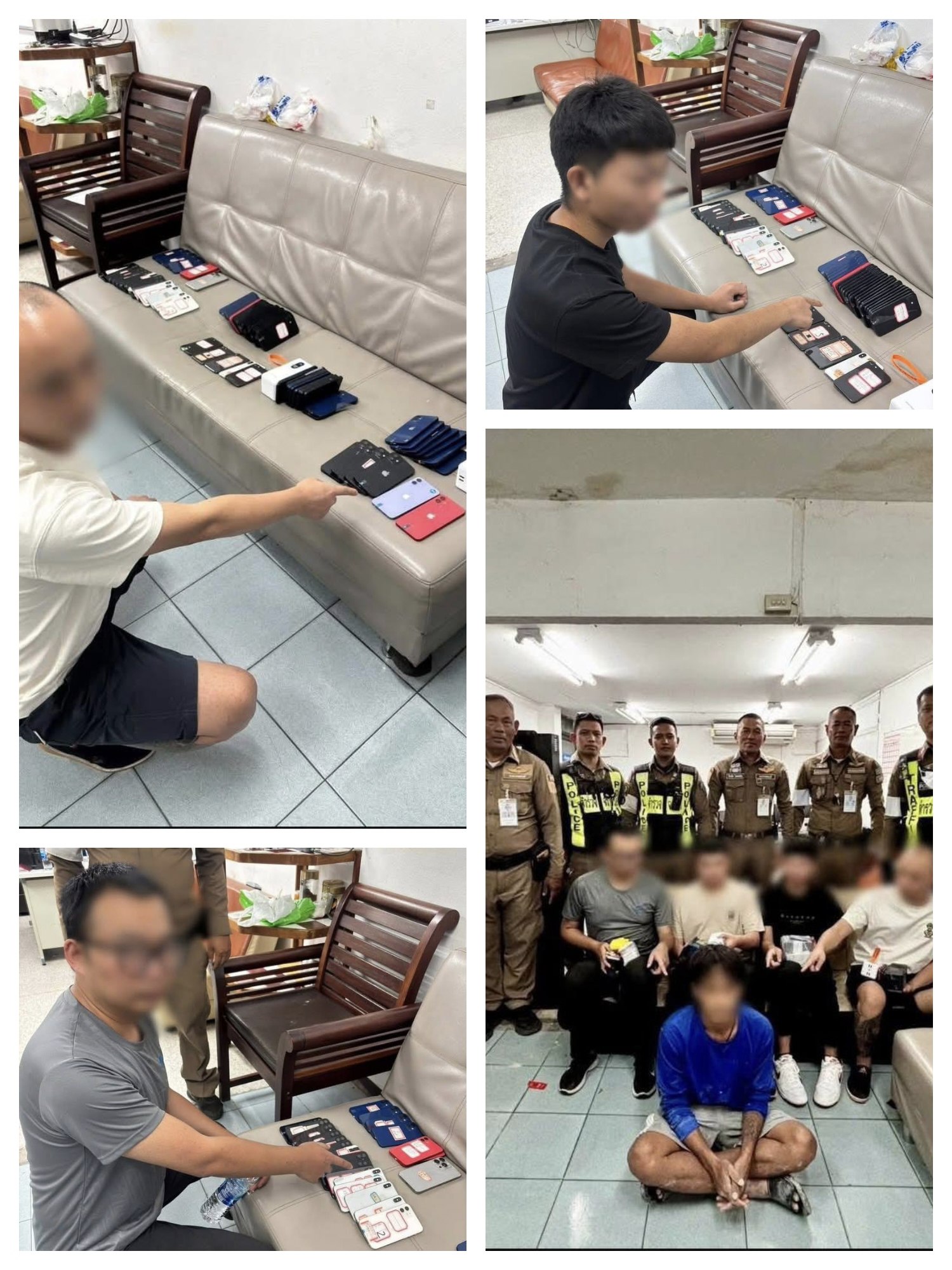 泰国新闻 北碧府截获81部iPhone！4名中国人偷渡入境，疑欲前往缅甸诈骗园区